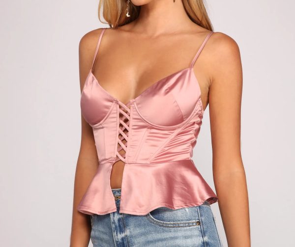 Stunning Sultry Satin Corset Top - Image 7