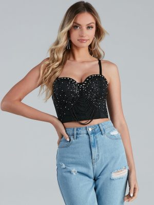 Embellished and Elevated Cropped Bustier
