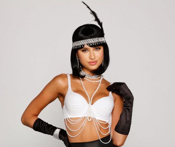 Iconic Glamour Pearl And Rhinestone Bustier - Image 5