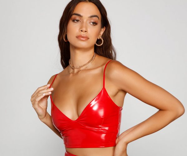 Bold Spirit Latex Crop Top - Image 2