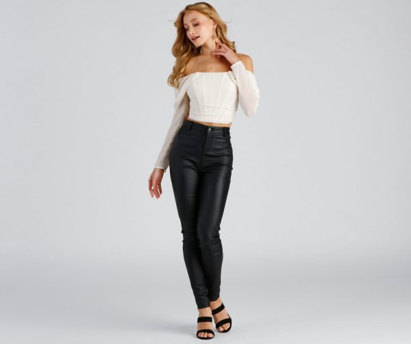 Effortless And Chic Cropped Corset Top - Image 4