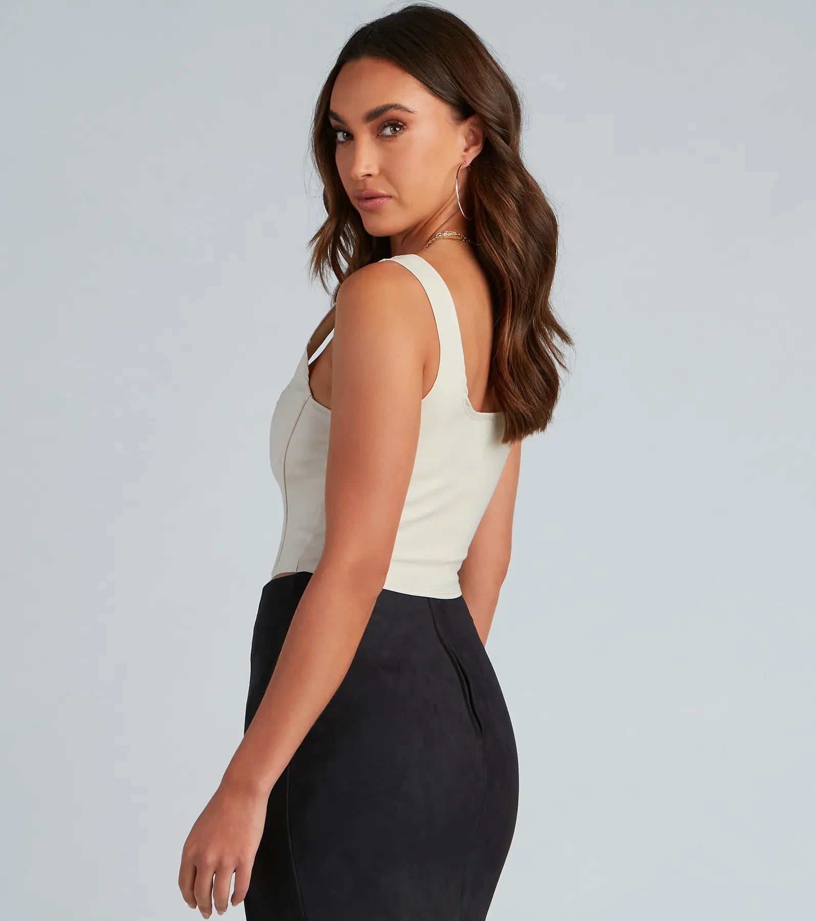 Hook and Eye Corset Crop Top - Image 22