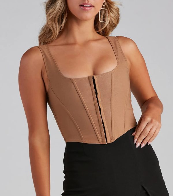 Hook and Eye Corset Crop Top - Image 28