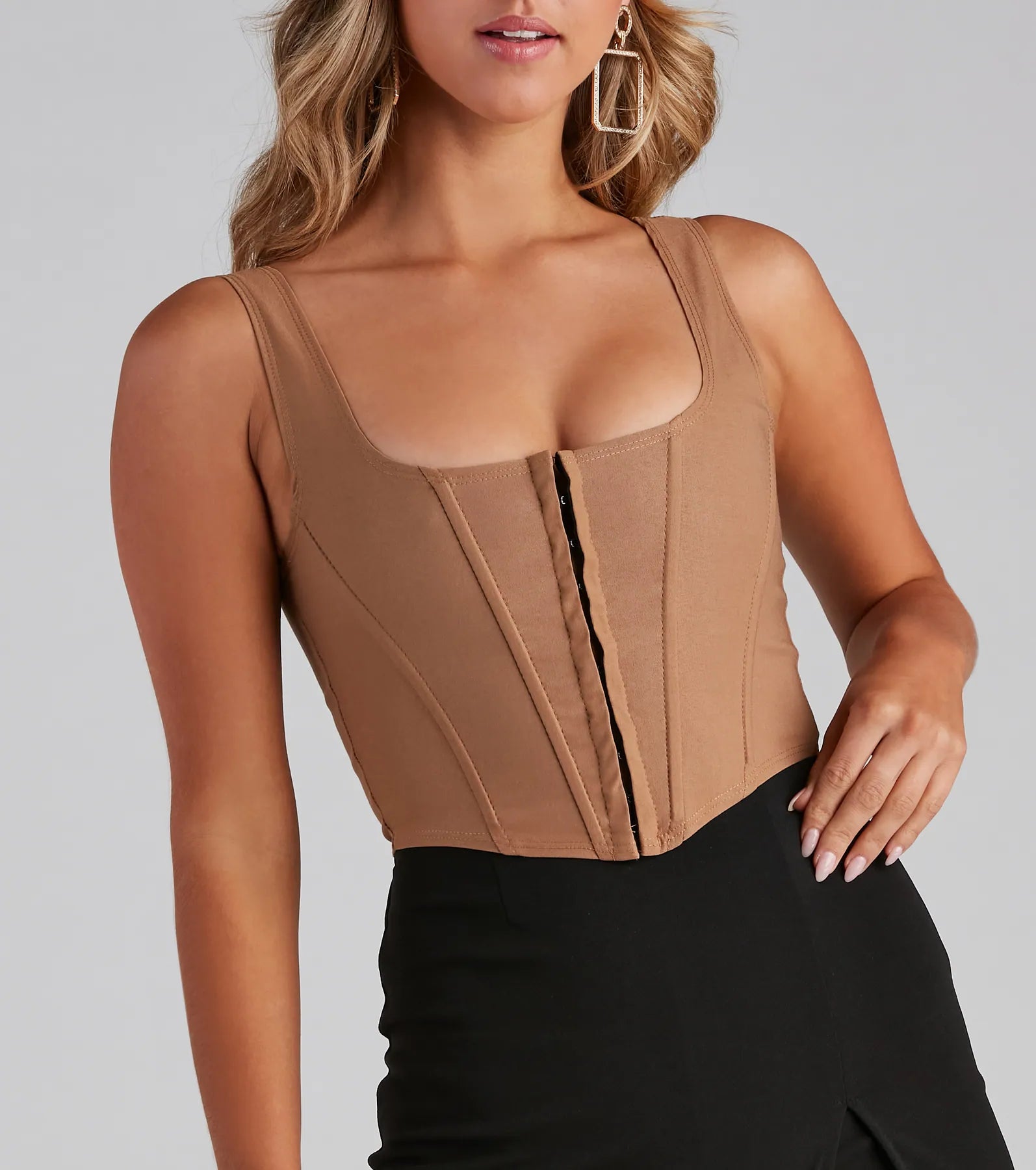 Hook and Eye Corset Crop Top - Image 28