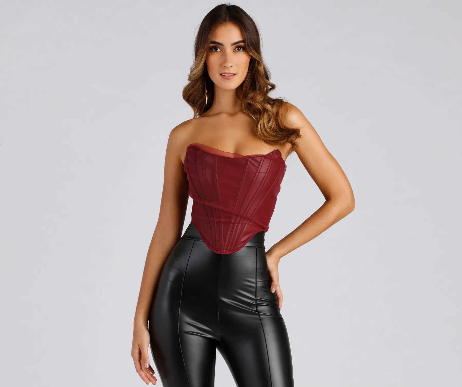 Trend Alert Faux Leather Corset - Image 9