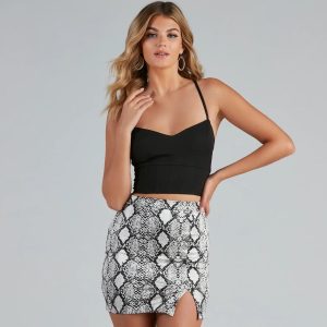 Sleek And Strappy Halter Bustier