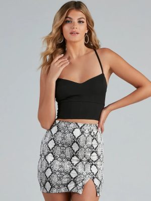 Sleek And Strappy Halter Bustier