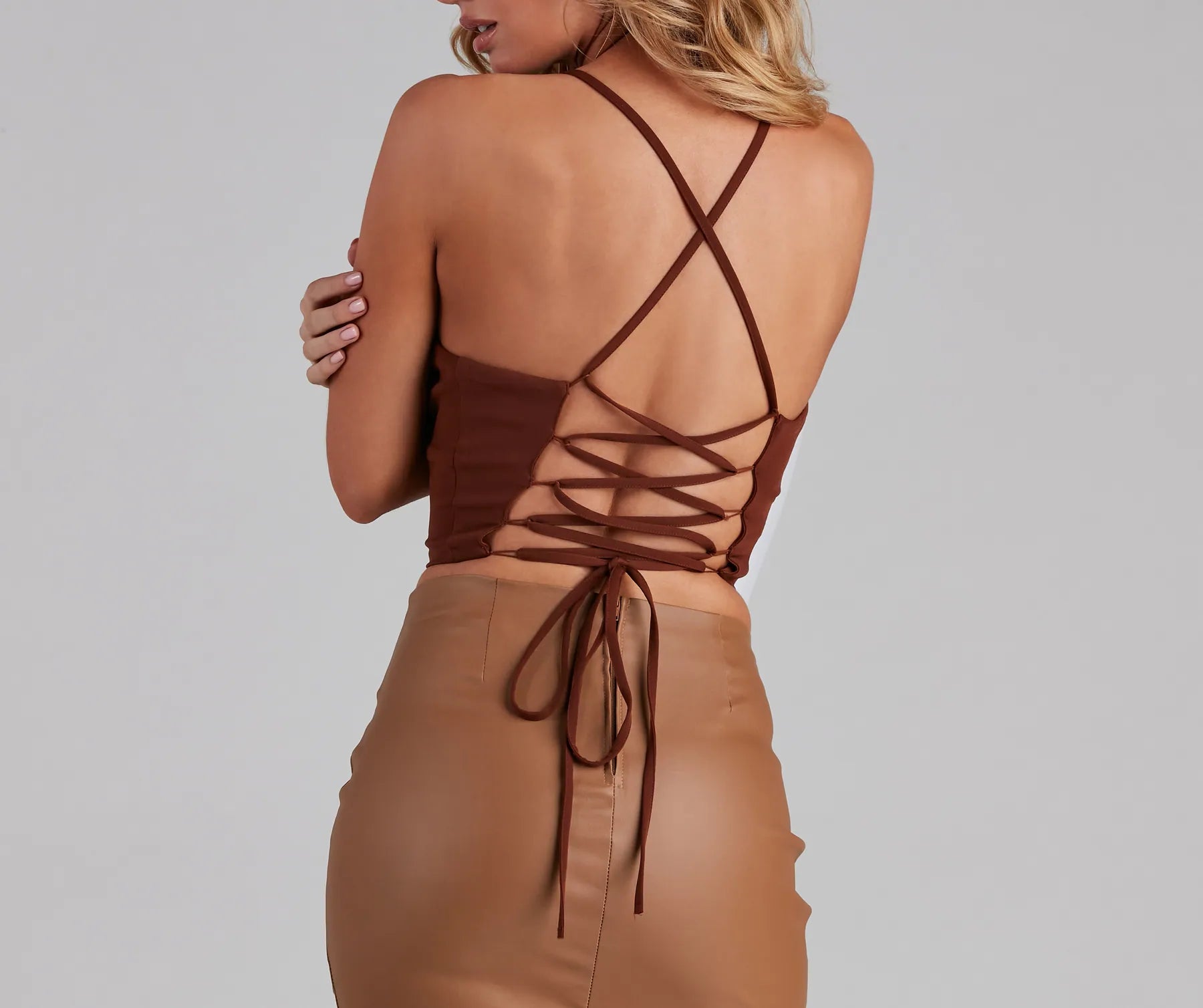 Sleek And Strappy Halter Bustier - Image 8