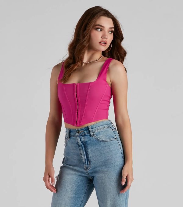Hook and Eye Corset Crop Top - Image 29