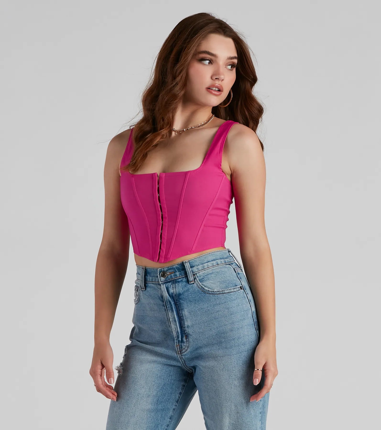 Hook and Eye Corset Crop Top - Image 29