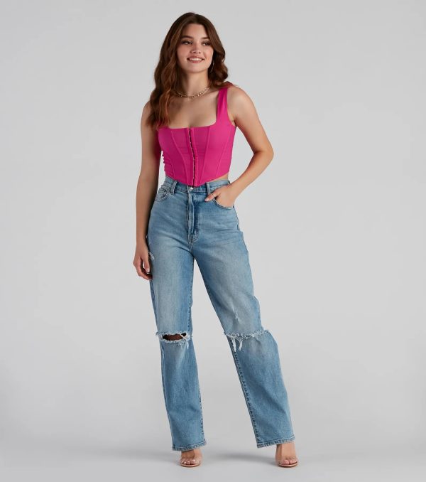 Hook and Eye Corset Crop Top - Image 31