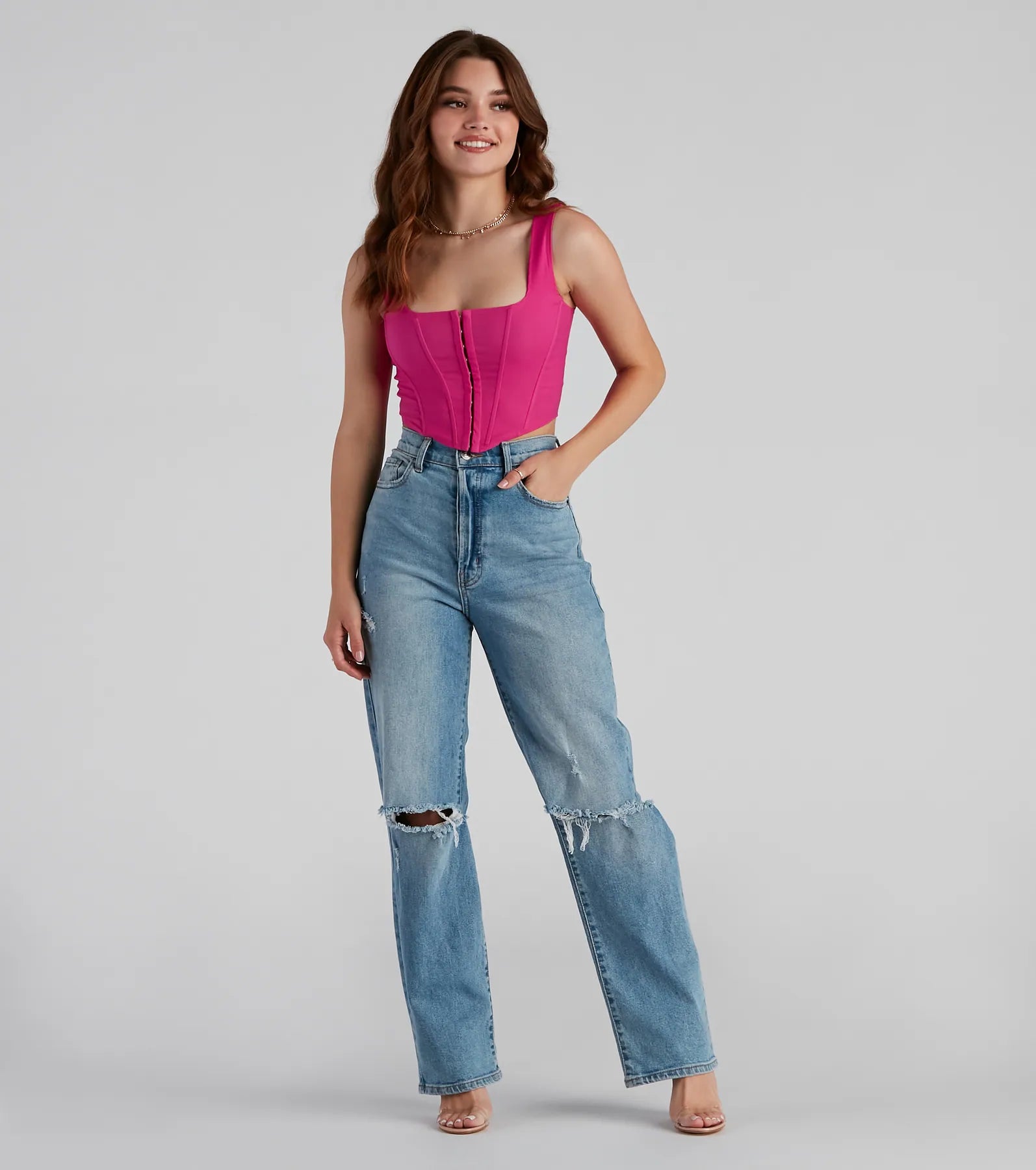 Hook and Eye Corset Crop Top - Image 31