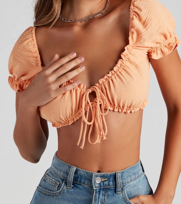 Lovely Day Peasant Crop Top - Image 8