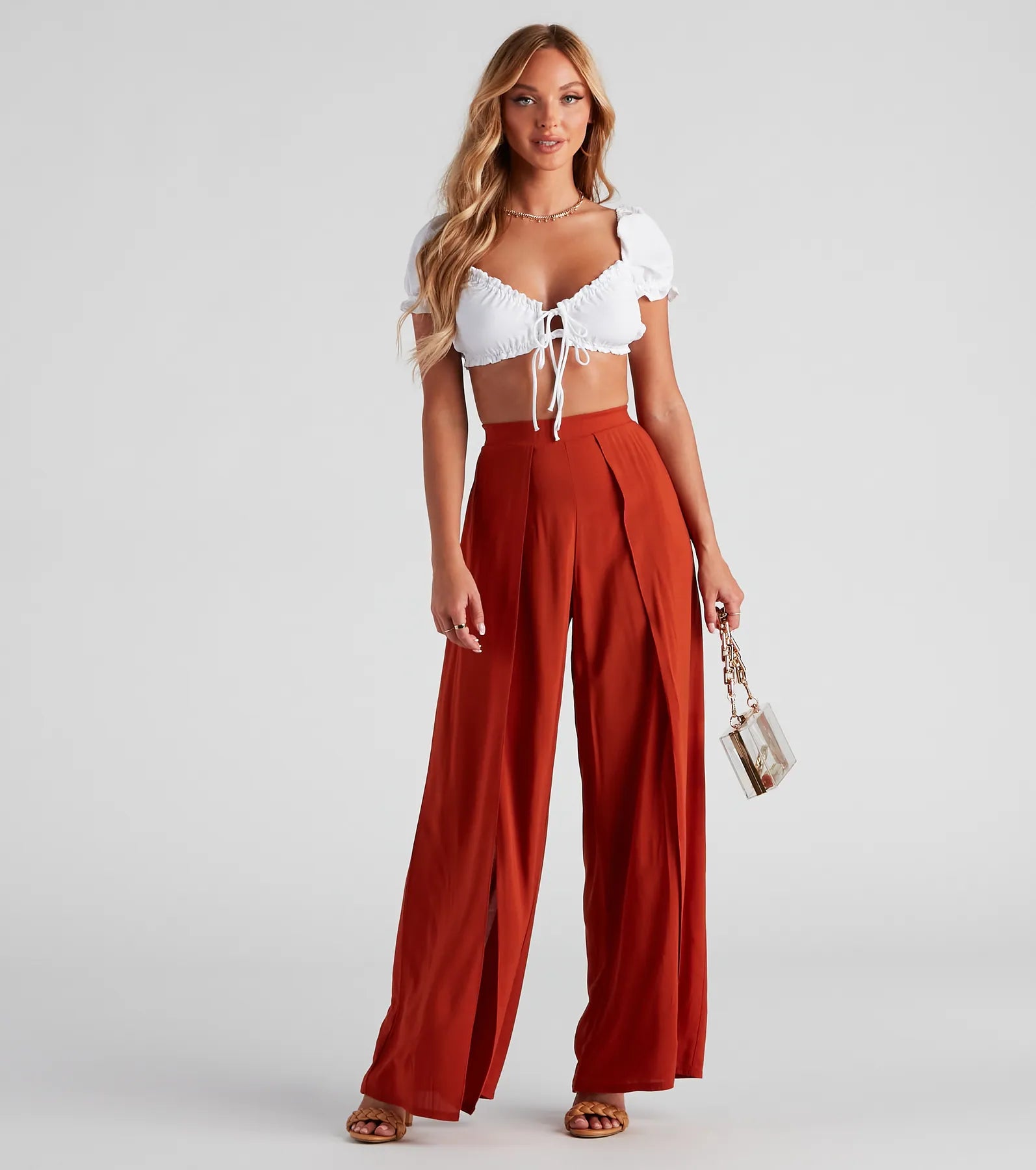 Lovely Day Peasant Crop Top - Image 4