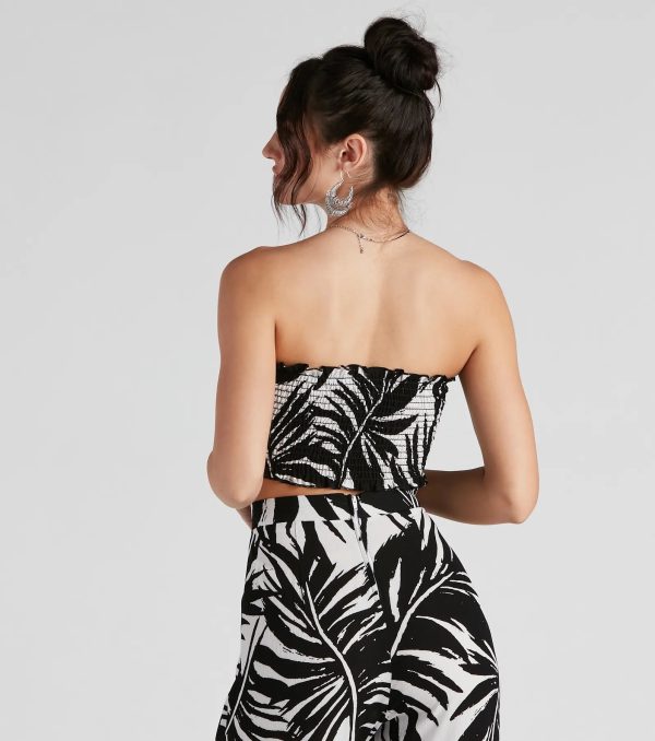 Sandy Beaches Palm Bandeau Top - Image 2