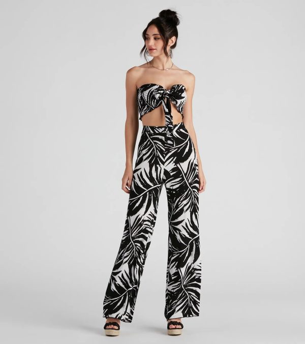 Sandy Beaches Palm Bandeau Top - Image 3