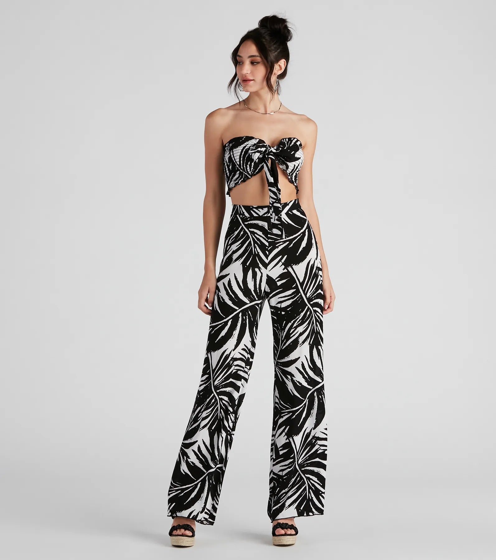 Sandy Beaches Palm Bandeau Top - Image 3