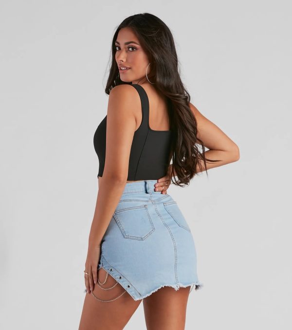 All Day Play Lace-Up Tank Crop Top - Image 6