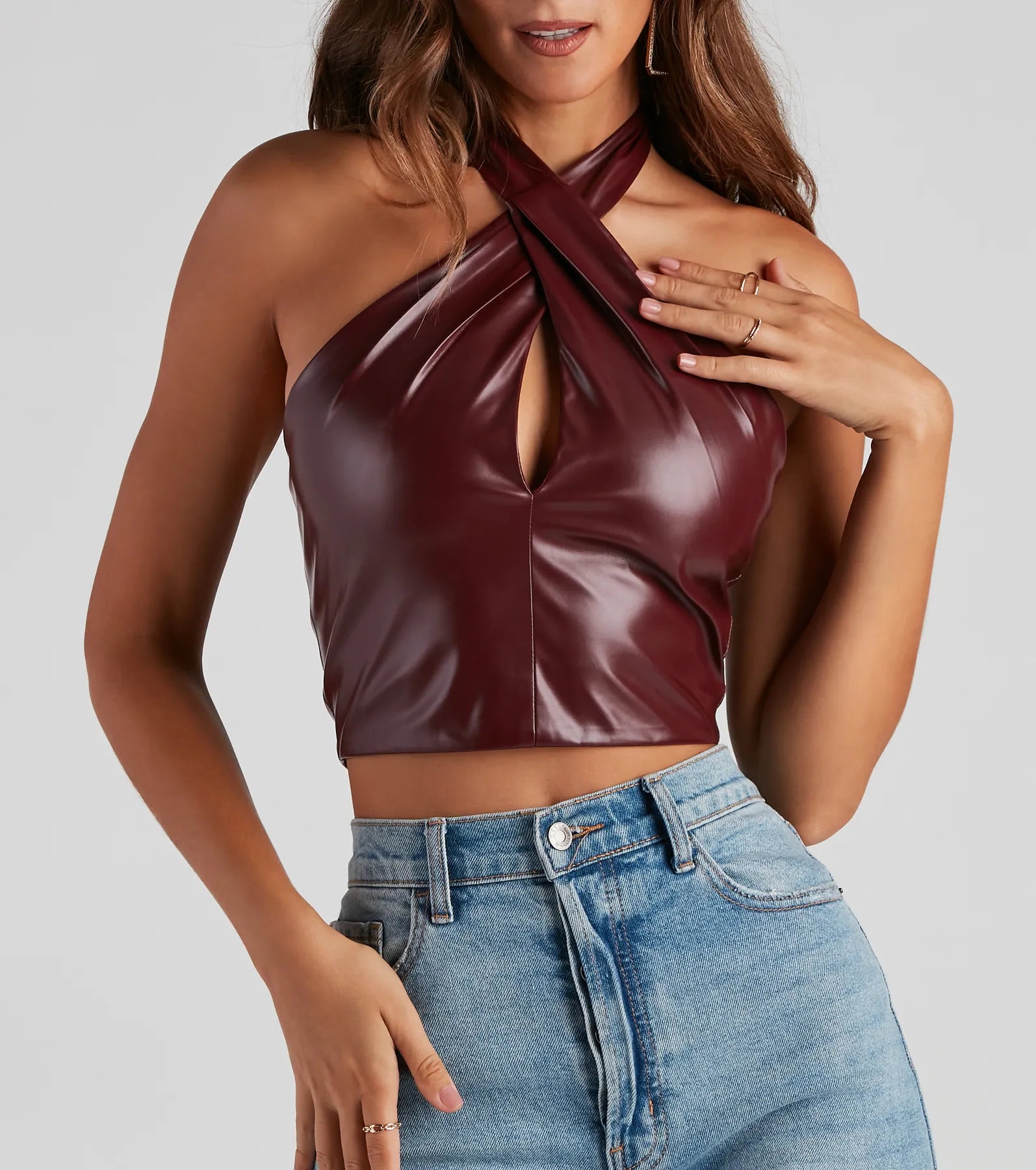 Moment To Slay Halter Crop Top - Image 4