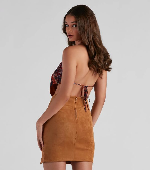 Boho Stunner Printed Scarf Top - Image 2