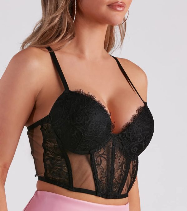 Sultry Can I Mesh Lace Bustier - Image 4