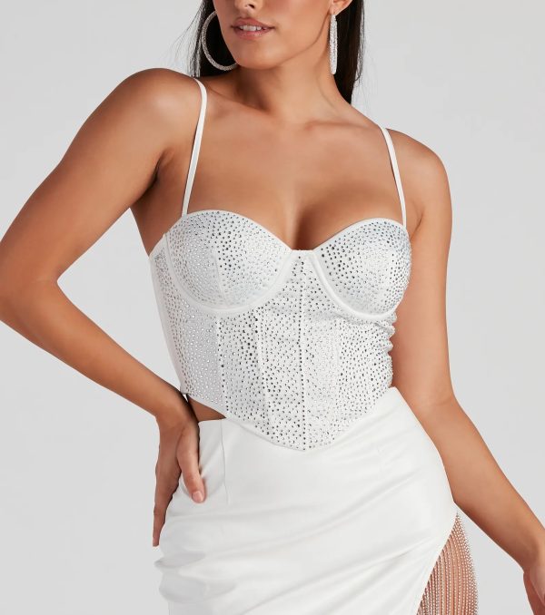 Sparkly Flirt Satin Heatstone Corset - Image 6