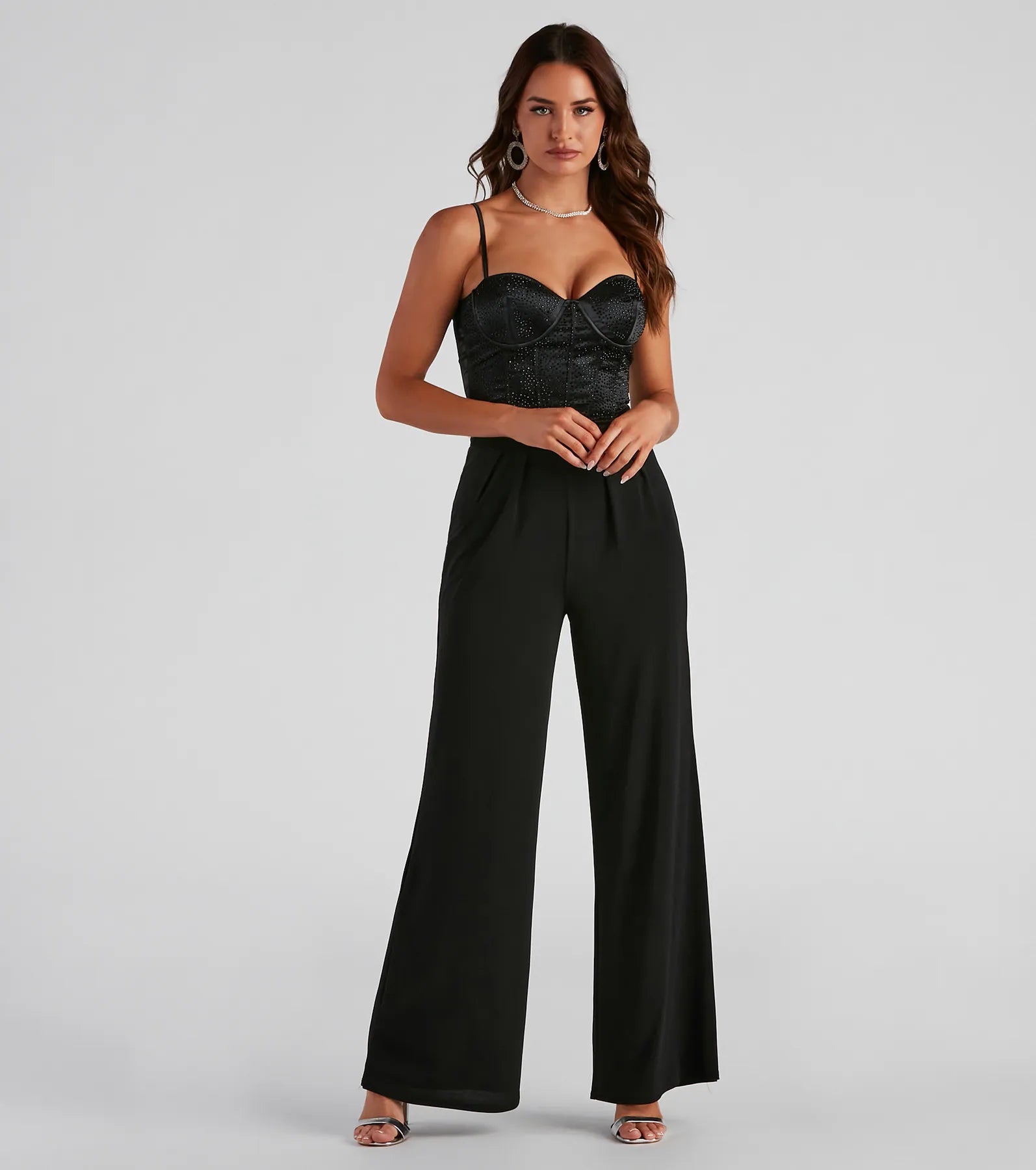 Sparkly Flirt Satin Heatstone Corset - Image 10