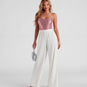 She's Glowing Sequin Corset Top
