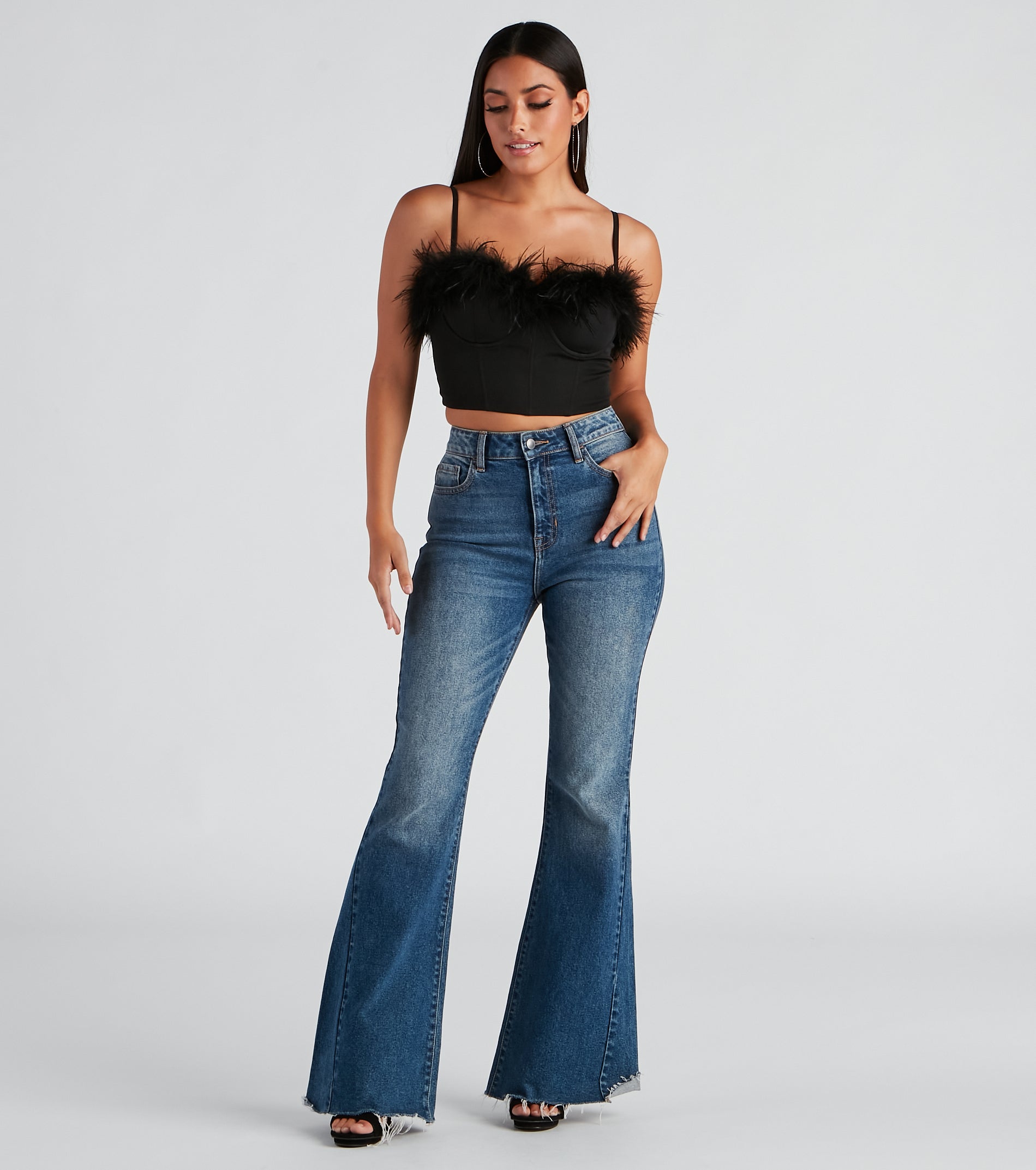 So Fine Marabou Trim Corset - Image 11