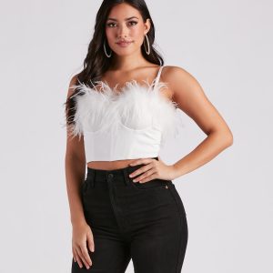 So Fine Marabou Trim Corset