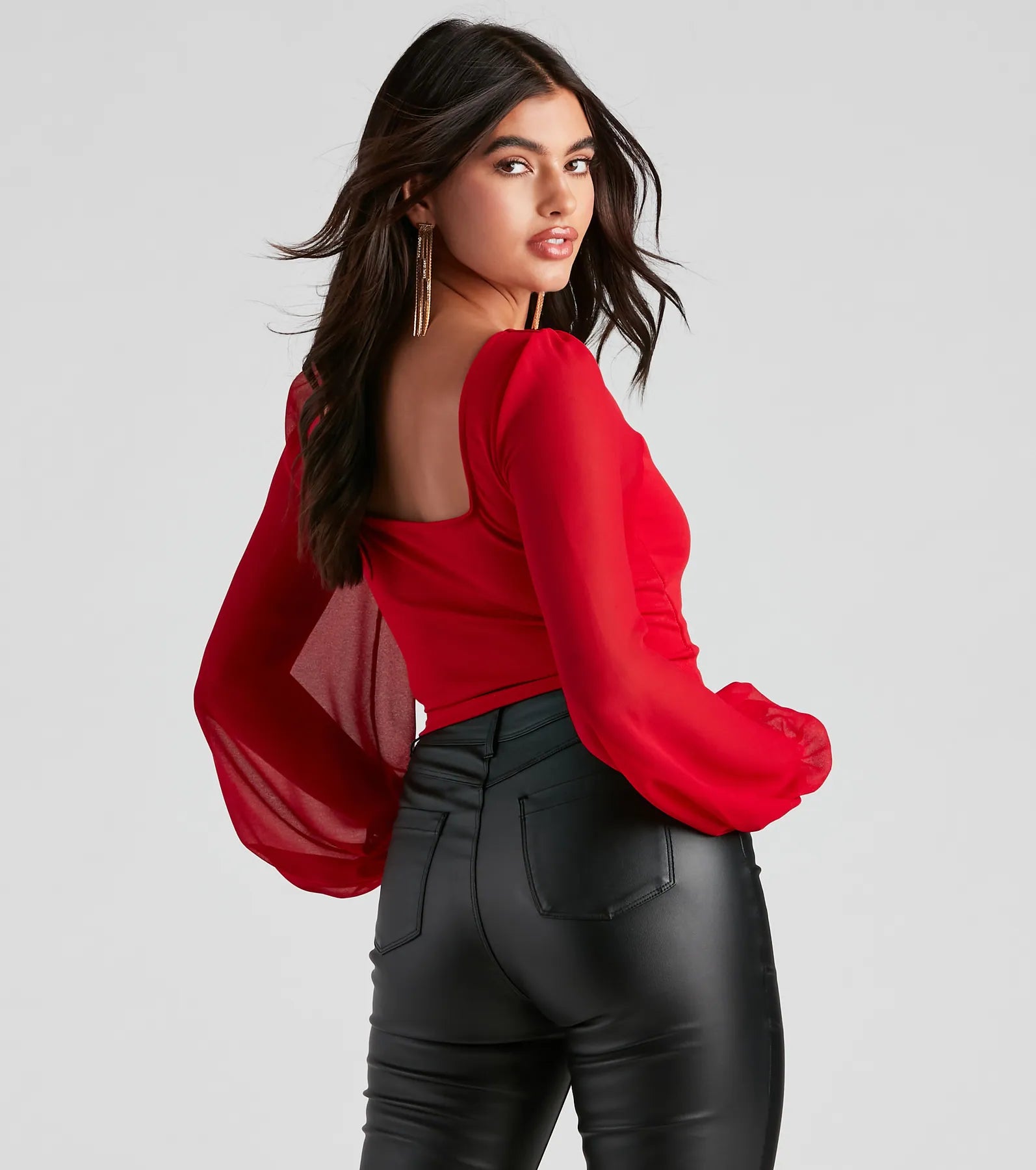 Classy Chic Chiffon Crop Top - Image 22