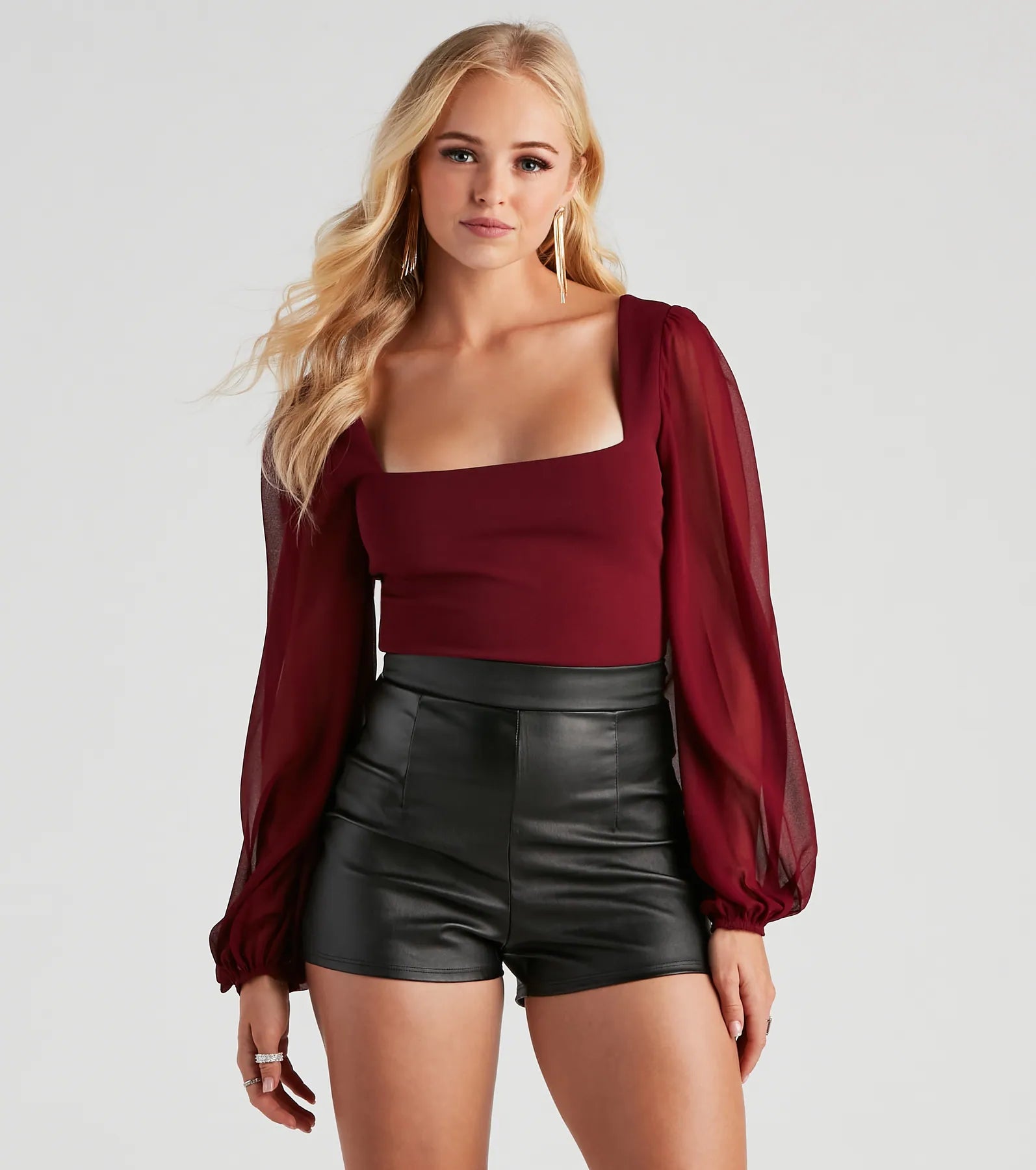 Classy Chic Chiffon Crop Top - Image 25