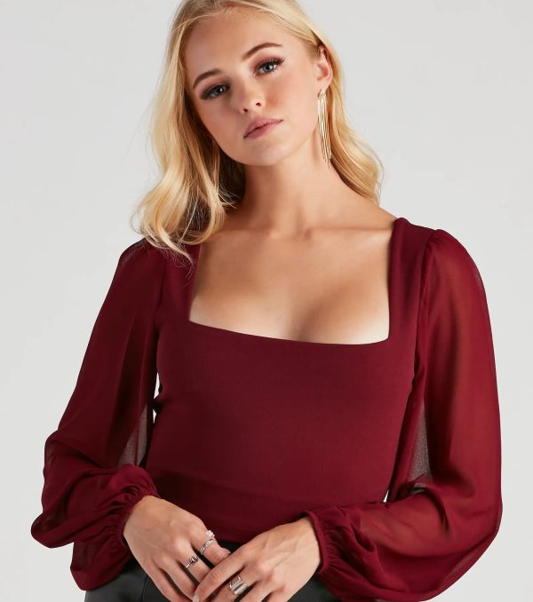 Classy Chic Chiffon Crop Top - Image 28