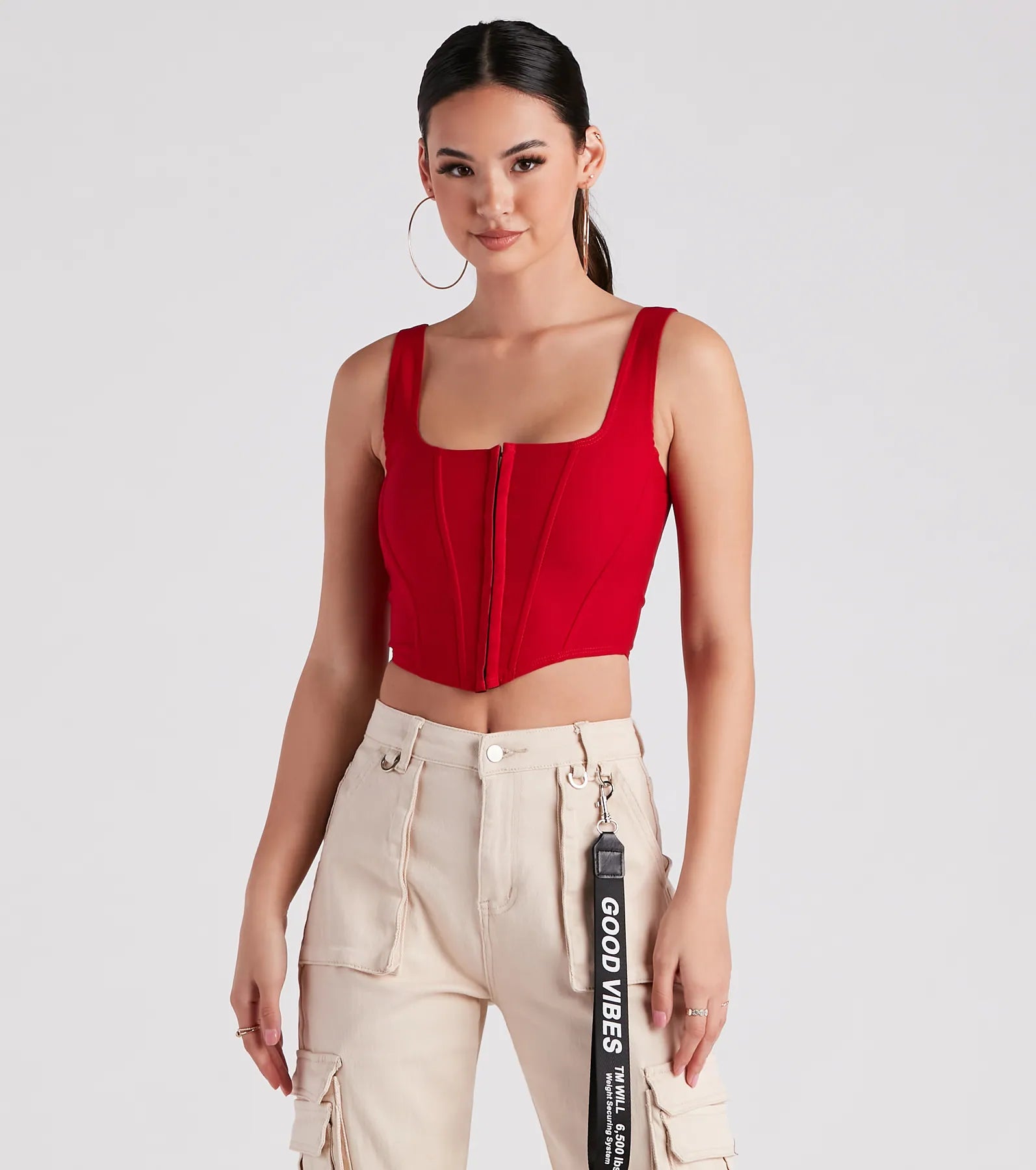Hook and Eye Corset Crop Top - Image 9