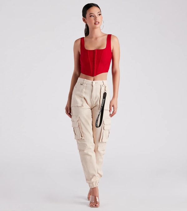 Hook and Eye Corset Crop Top - Image 11