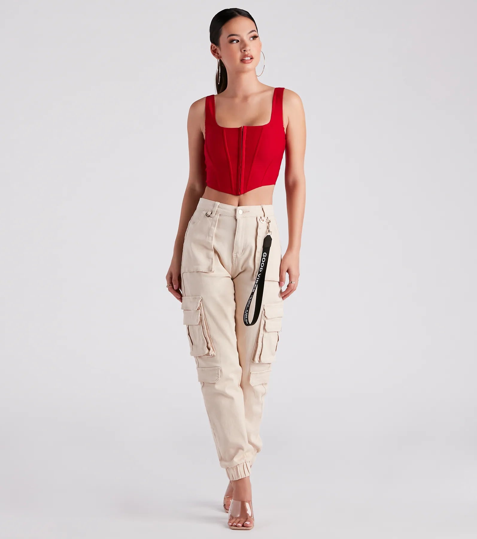 Hook and Eye Corset Crop Top - Image 11