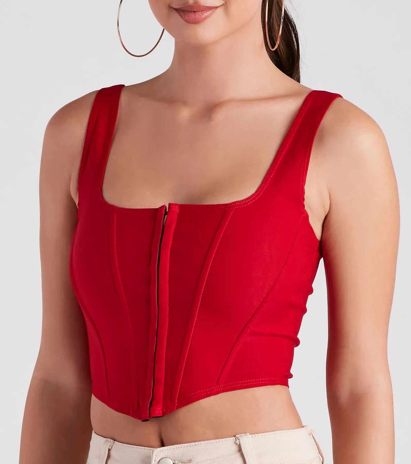 Hook and Eye Corset Crop Top - Image 12