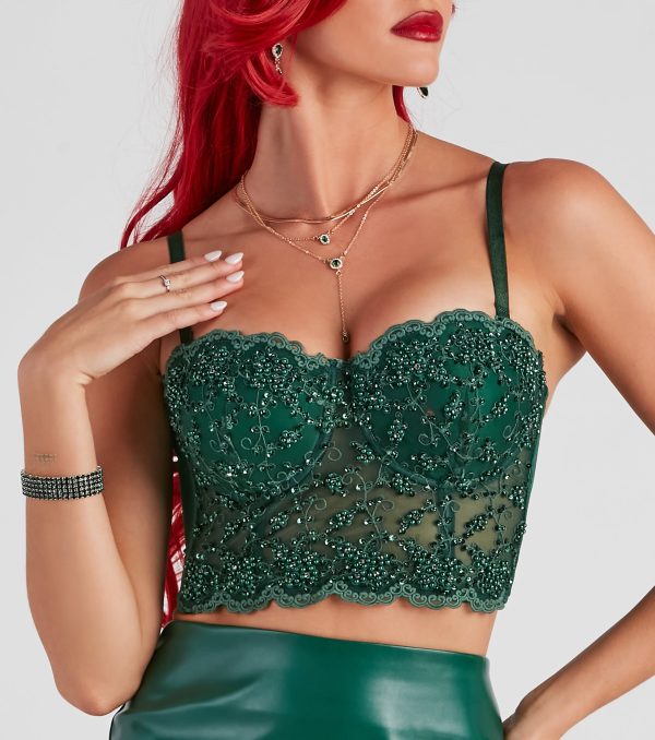 Fatale Beauty Beaded Lace Bustier - Image 2