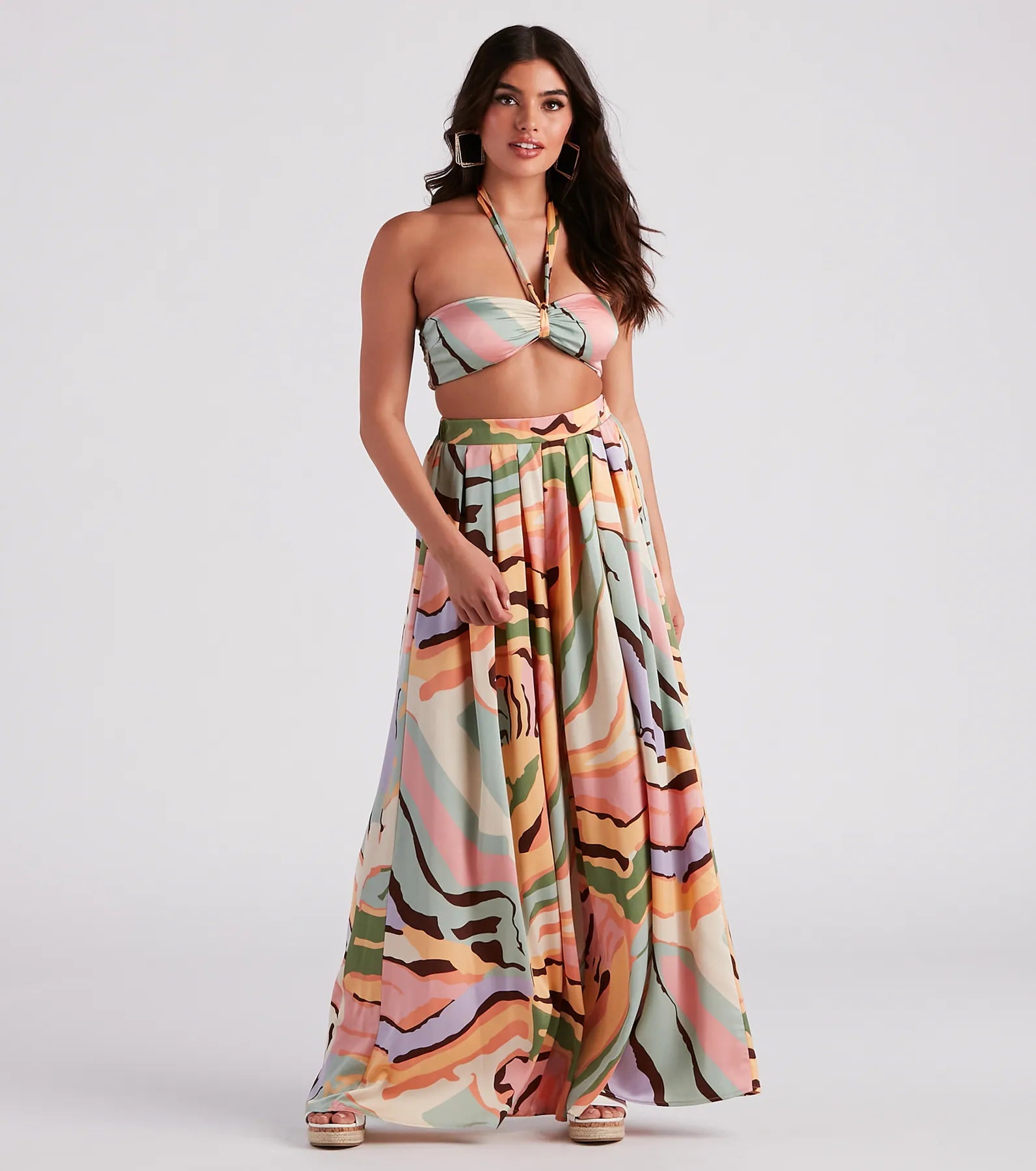 Bring The Heat Printed Crop Top - Image 3