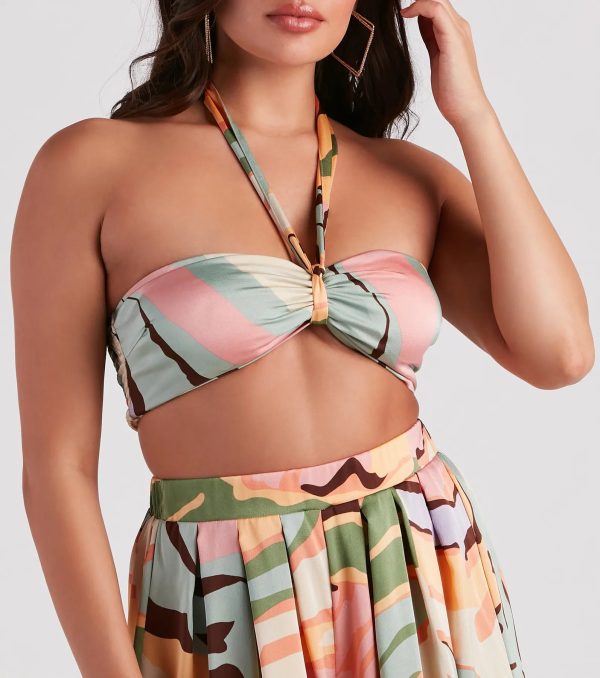 Bring The Heat Printed Crop Top - Image 4