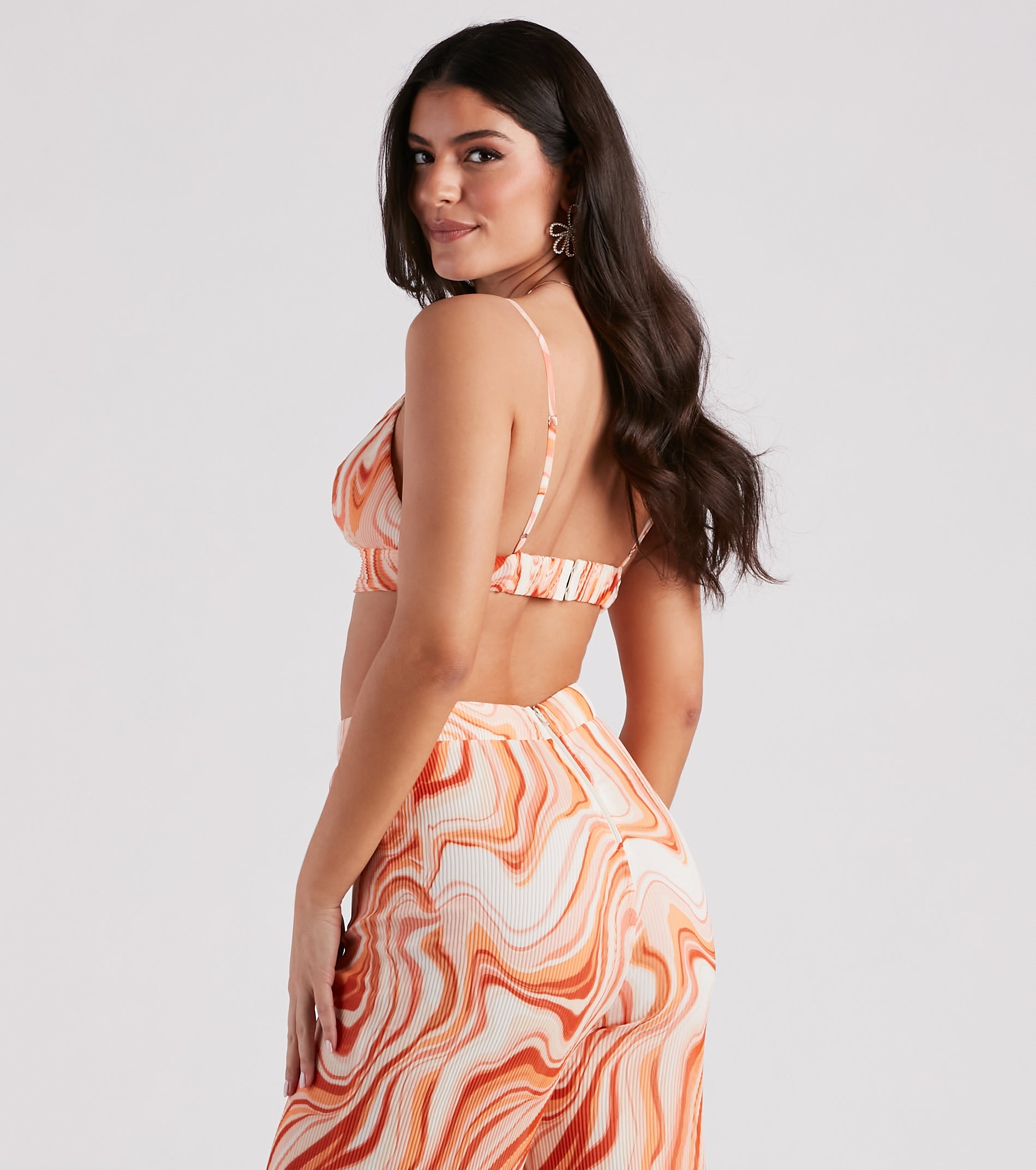 Spring Break Vibes Pleated Bra Top - Image 2