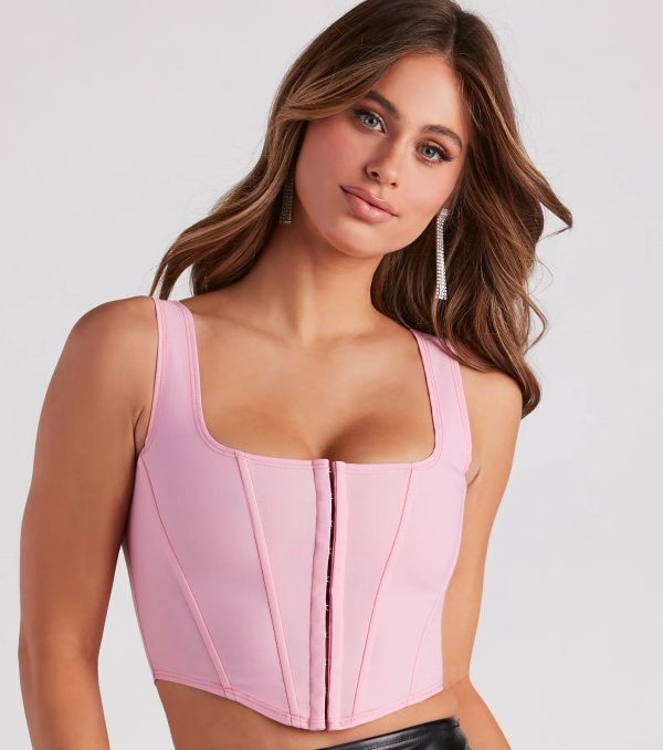Hook and Eye Corset Crop Top - Image 56