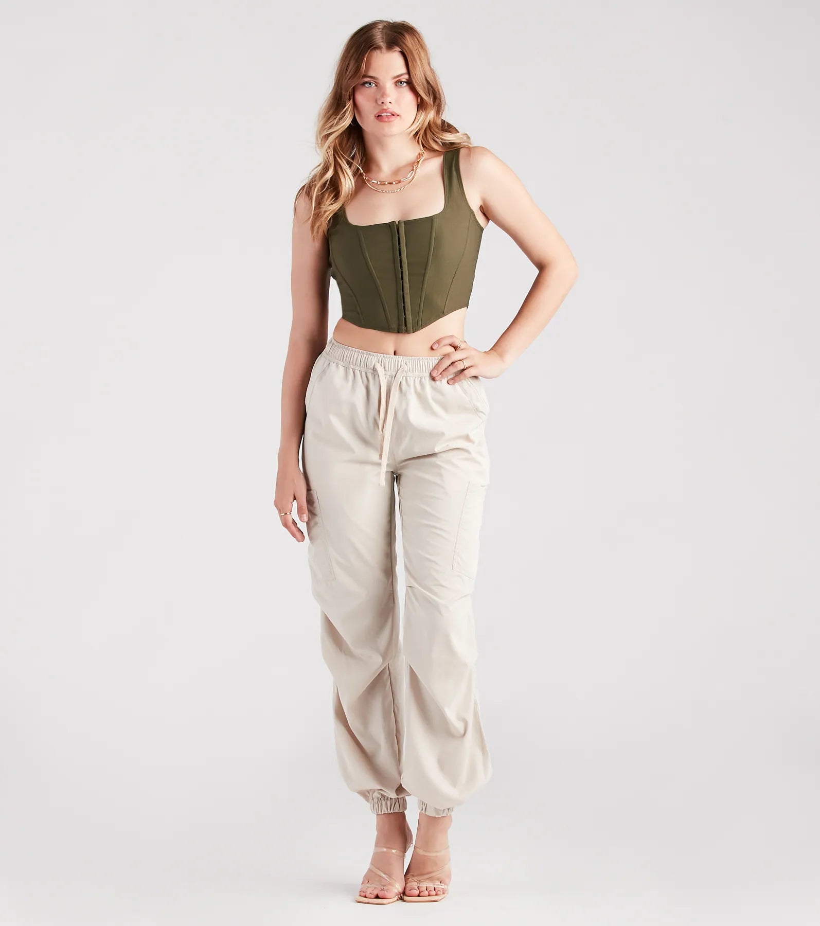 Hook and Eye Corset Crop Top - Image 51