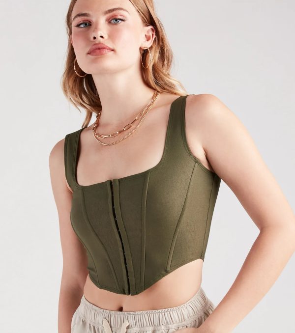 Hook and Eye Corset Crop Top - Image 52