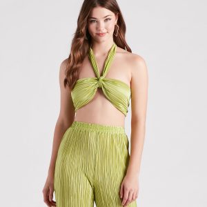 Island Guru Pleated Bandeau Top