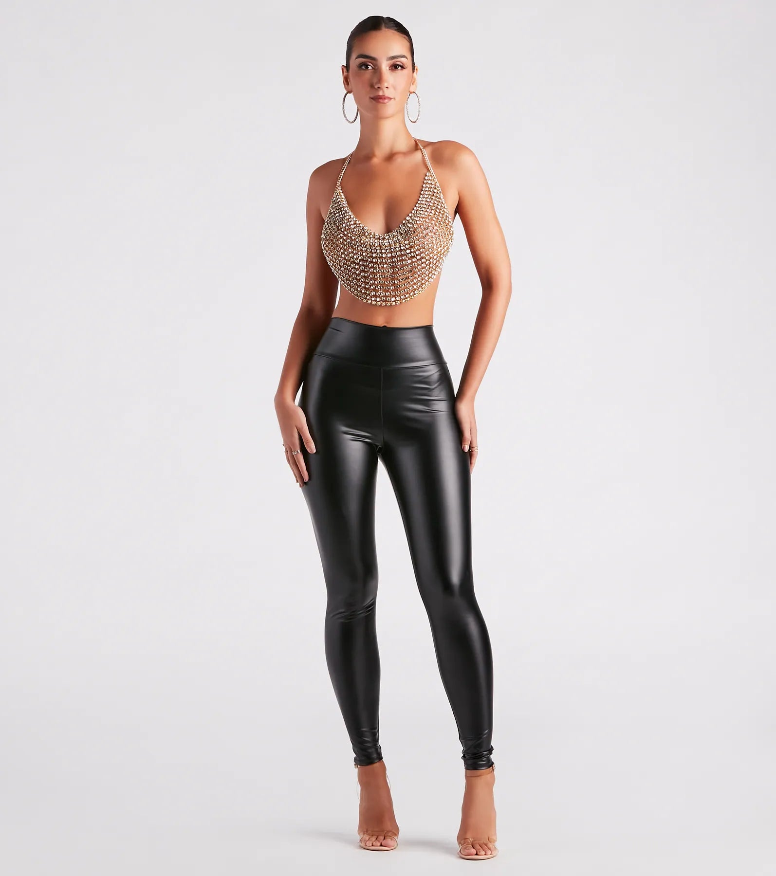 Party Calls For Rhinestone Chainmail Top - Image 3