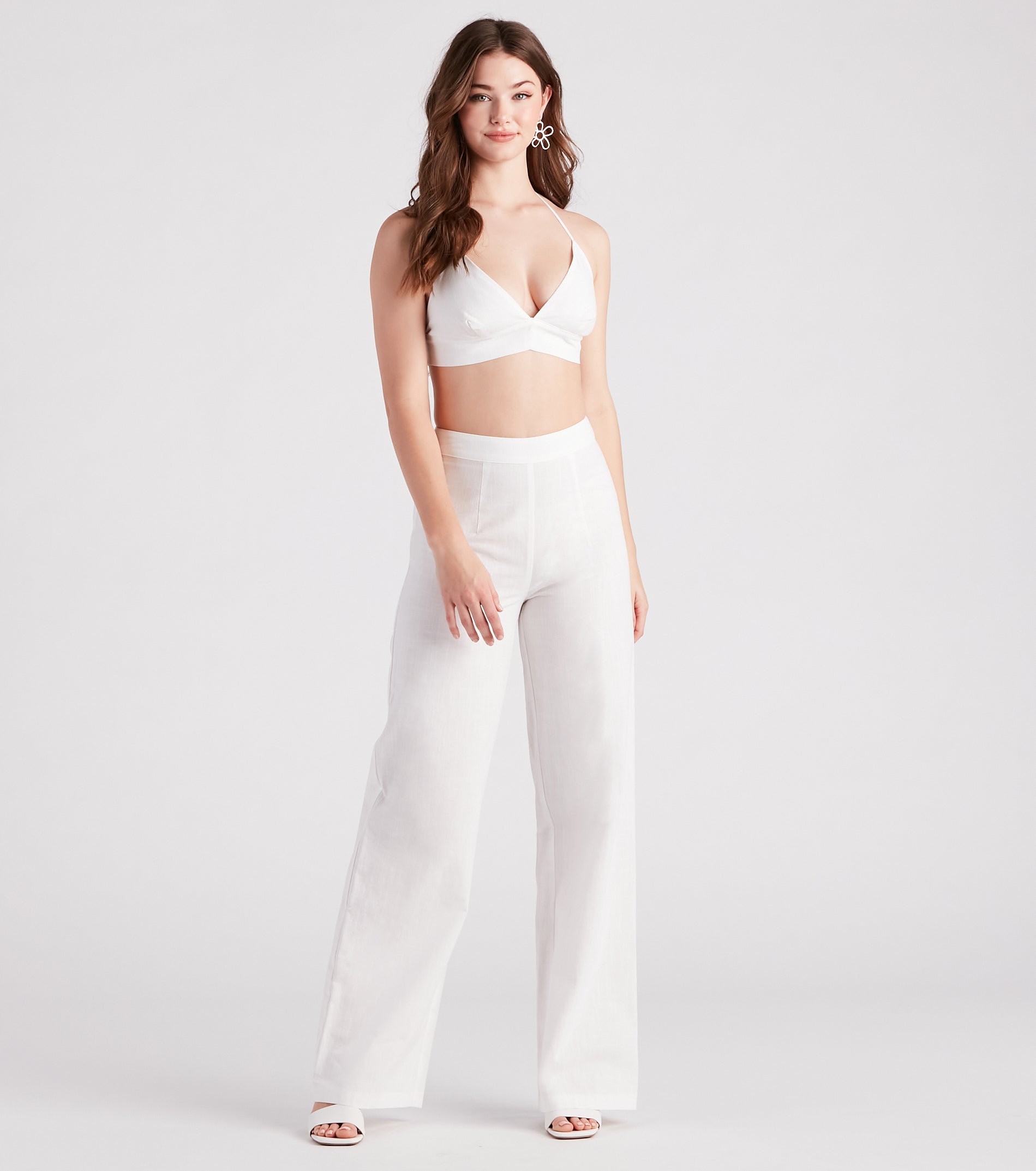 Meet In The Hamptons Linen Crop Top - Image 7