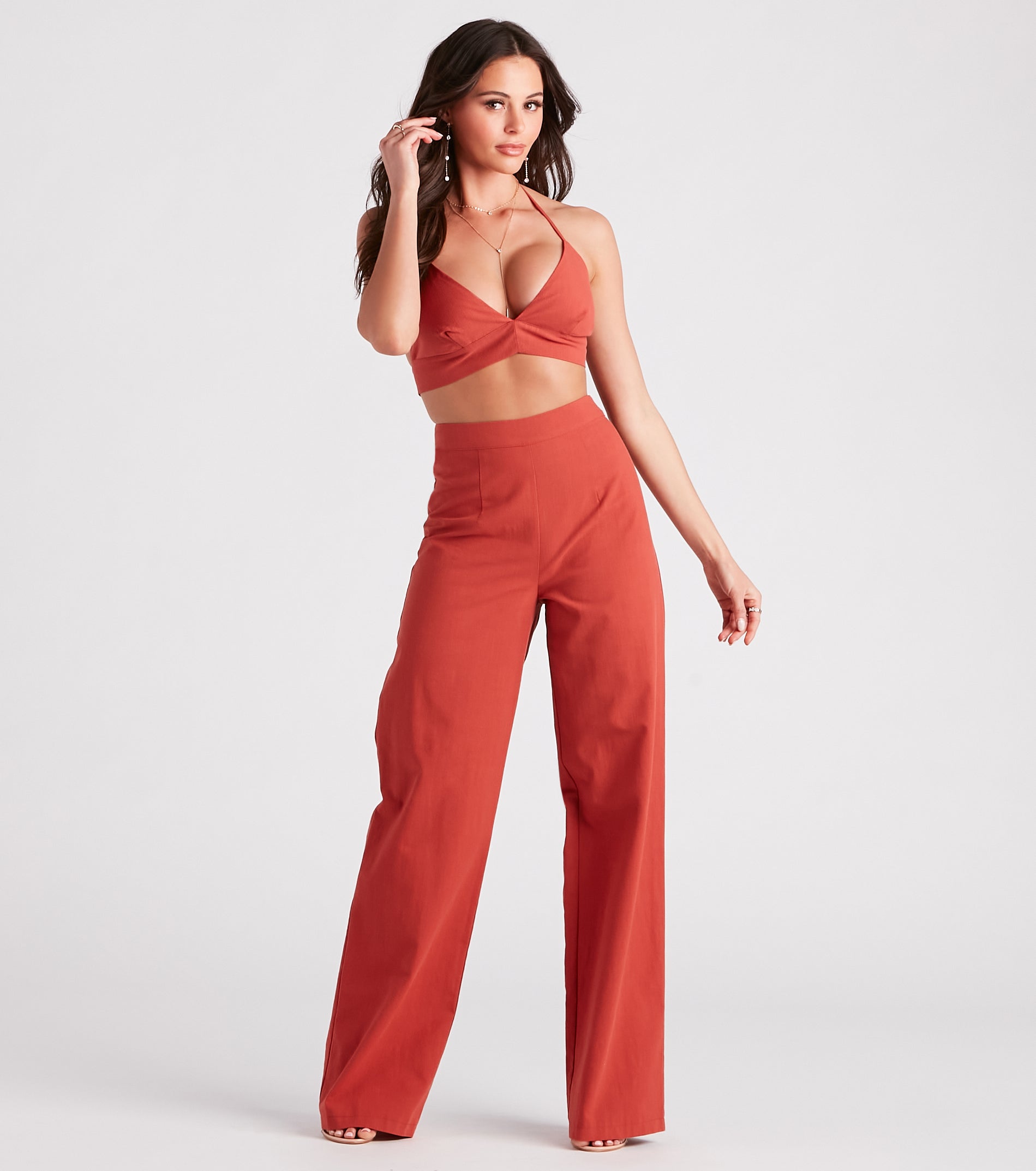 Meet In The Hamptons Linen Crop Top - Image 3