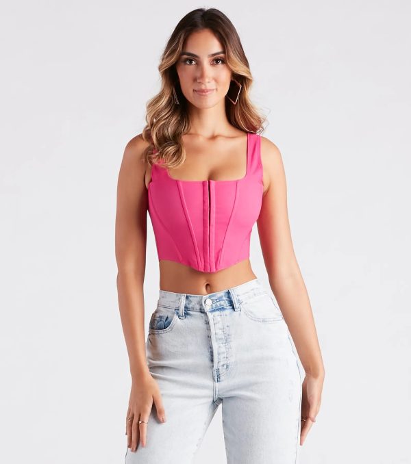 Hook and Eye Corset Crop Top - Image 57