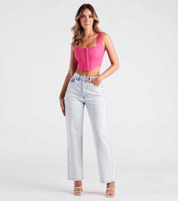 Hook and Eye Corset Crop Top - Image 59